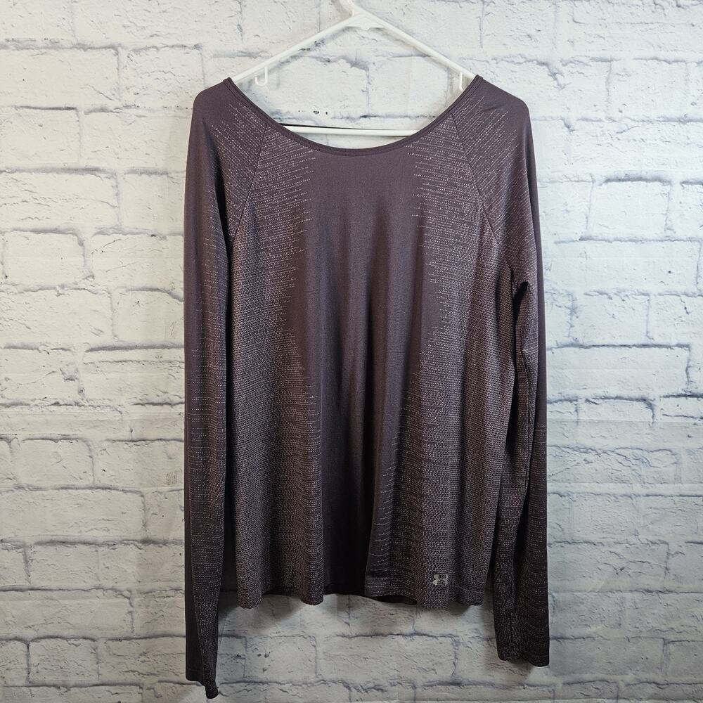 Under Armour Open Back STRETCH Long Sleeve Top Women's size Large